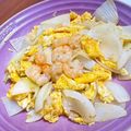 鄭棋云 的 洋蔥蝦仁炒蛋 / 家常菜 cooksnap