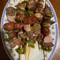 El cooksnap de Romy Añez cuando hizo Brochetas de carne y vegetales.