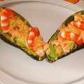 El cooksnap de carme castillo cuando hizo Aguacate con gambas.