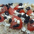 El cooksnap de Laura AO cuando hizo Bulgur al horno, con tomate, aceitunas y queso feta.