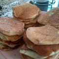 El cooksnap de Cami Coria cuando hizo Hot cakes, pancakes con manzana. ॐ.