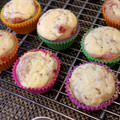 El cooksnap de sindy cuando hizo Muffins de arándanos y queso.