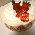 momo99's cooksnap of when they made Fraisier Style No-bake Cheesecake.