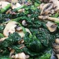 El cooksnap de Mireia cuando hizo Espinacas con champiñones.