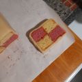 Matt Huckle's cooksnap of when they made Battenberg cake.