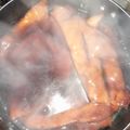 El cooksnap de Any Antuan cuando hizo Sopaipillas pasadas (preparación de chancaca).