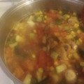 El cooksnap de Nereyda Vasquez cuando hizo Sopa de calabacitas y poblanos.