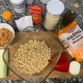 El cooksnap de Hose Martínez cuando hizo Burger de soja texturizada con lentejas.