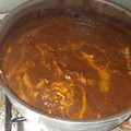 El cooksnap de irma fregozo cuando hizo Bistec al chile Pasilla con nopales.