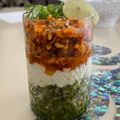 Neha Malhotra's cooksnap of when they made Sprouts Tri-colour Chaat.