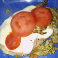 El cooksnap de Faby cuando hizo Colchón de arvejas con jamón, queso y tomate.