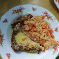 El cooksnap de Marcelo cuando hizo Bondiola al horno con salsa de mostaza y arroz salteado.