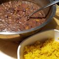 Misti Cleveland's cooksnap of when they made Pinto Beans and Saffron Rice.