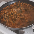 El cooksnap de Charo Rosado cuando hizo Espinacas con garbanzos.