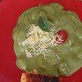 El cooksnap de Pamela Morales cuando hizo Salsa pesto de albahaca.
