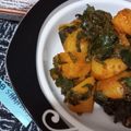 Sumaiya Muddasir's cooksnap of when they made Palak aloo ki bhujia.