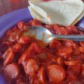 El cooksnap de Faby Barajitas🇲🇽🌻🌻 cuando hizo Salchichas entomatadas 😍.