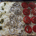 El cooksnap de Maria José Alperte cuando hizo Pizza de jamón y rulo de cabra con base de coliflor.