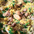 El cooksnap de Carmeta cuando hizo Arroz con carne y champiñones.