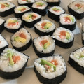 El cooksnap de Lucia cuando hizo Sushi (Futo-maki).