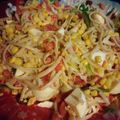 El cooksnap de victoria Ríos cuando hizo Salpicón de fideos y verduras.