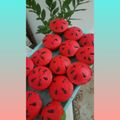 کوک اسنپ محبوبه یغمایی بعد از امتحان کردن 🧁🍉کاپ کیک طرح هندوانه (یلدا) بدون فر🍉🧁.