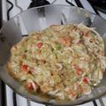 El cooksnap de Marii Suárez cuando hizo Salsa de zuchinni y zanahoria con queso crema.