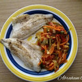 El cooksnap de Abraham Y Mónica cuando hizo Lubina a la plancha con guarnición de verduras.