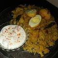 Sanjhbati Sen.'s cooksnap of when they made Egg Briyani with Raita.