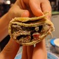 El cooksnap de IneMur cuando hizo Wraps caseros rellenos de pollo, palta, tomate y cebolla.