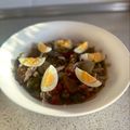 El cooksnap de Ainoa Doñas cuando hizo Pimientos asados con caballa.