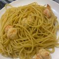 Cooksnap dari Rina septia Ningrum untuk resep Spaghetti aglio e olio with shrimp