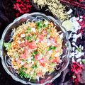 Hema ahara का कुकस्नैप जब उन्होंने चटपटी बनारसी टमाटर चाट (chatpati banarasi tamatar chaat recipe in Hindi) बनाया था।