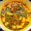daksha a Vaghela 's cooksnap of when they made મગ અને ઢોકળી નું શાક.