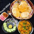 Prachi Mayank Mittal का कुकस्नैप जब उन्होंने लूची और आलूर दम (luchi aur alor dum recipe in hindi) बनाया था।