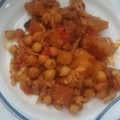 El cooksnap de Luci Tejera cuando hizo Pollo mechado con garbanzos.