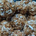 Abha Agam Singh's cooksnap of when they made Murmura laddu.