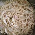 El cooksnap de Ferchoz Lopez cuando hizo Espagueti Blanco.