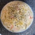 Cooksnap dari Maria Lumbangaol untuk resep Salmon macaroni cream soup mpasi