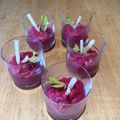 El cooksnap de menegallardo cuando hizo Cocina para parejas: Mousse de remolacha (sin huevo ni crema).