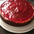 El cooksnap de Mavi cuando hizo Tarta de queso con salsa de arándanos casera.