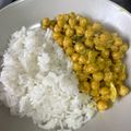 El cooksnap de Laia Alfonso cuando hizo Curry de garbanzos y champiñones con arroz.