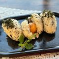 Aunty Eiko's international cuisine experience 's cooksnap of when they made Prosciutto and Egg Yolk Onigiri Rice Ball.