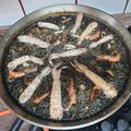 El cooksnap de Melanio Esteban cuando hizo Arroz negro de chipirones y galeras.