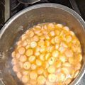El cooksnap de Maria Laura Graña cuando hizo Spagueti con salsa de Viena (salchichas).
