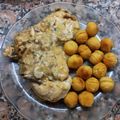 El cooksnap de Gaby Aguirre cuando hizo Pechugas de pollo con crema de puerros y champiñones.