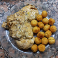El cooksnap de Gaby Aguirre cuando hizo Pechugas de pollo con crema de puerros y champiñones.