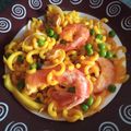 El cooksnap de La Jícara cuando hizo Fideuá rápida con guisantes, calamares y gambas.