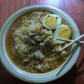 El cooksnap de César Castro cuando hizo Ramen de pollo.