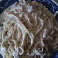 El cooksnap de Luis cuando hizo Espaguetis con salsa estilo carbonara.